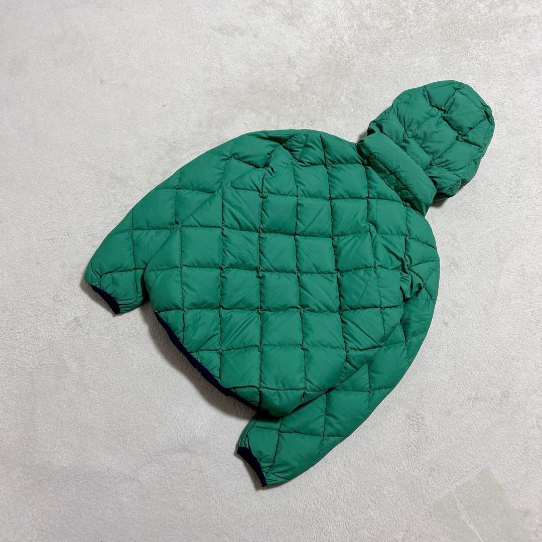 美品 mont-bell リバーシブル ダウンジャケット グリーン　ネイビー