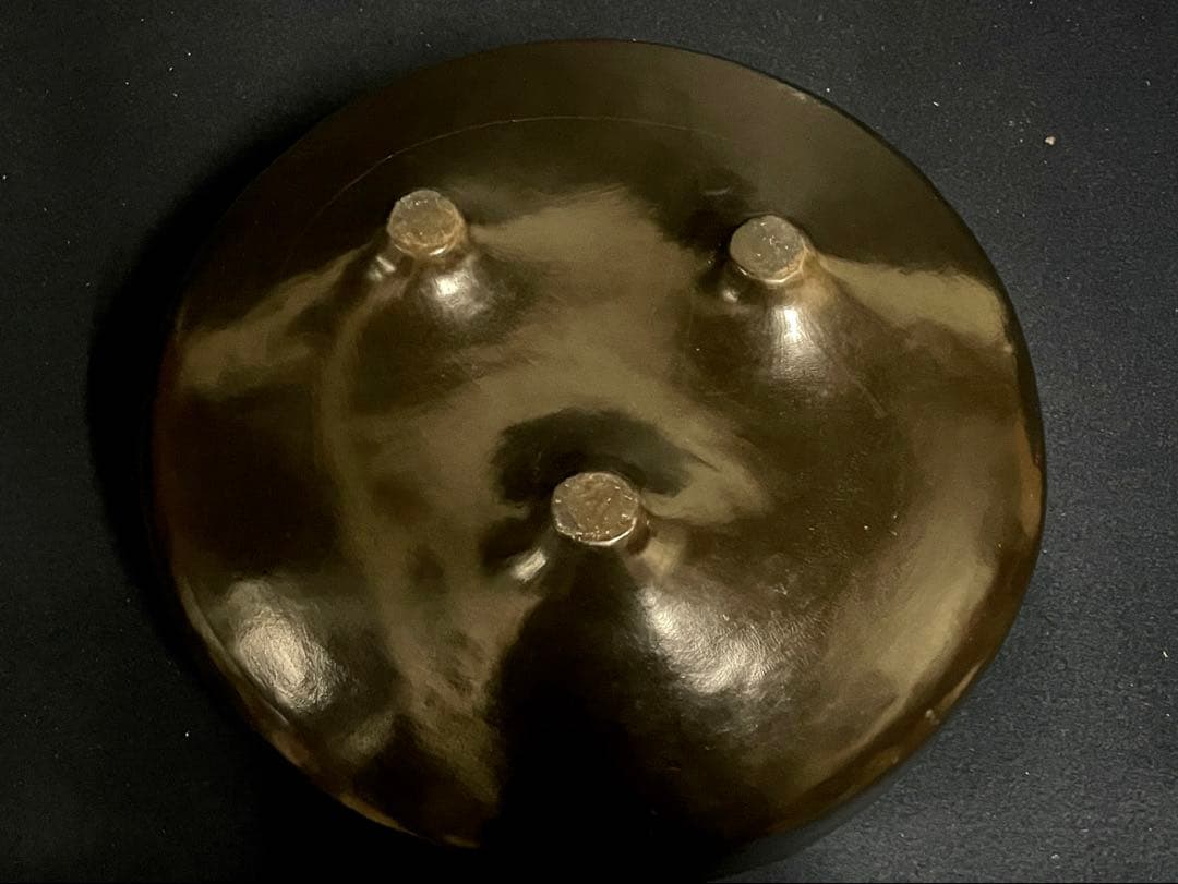 割引‼️【特大】「母」 黒真塗 面取 風炉 土風炉 尺三 木箱 (17あ①)