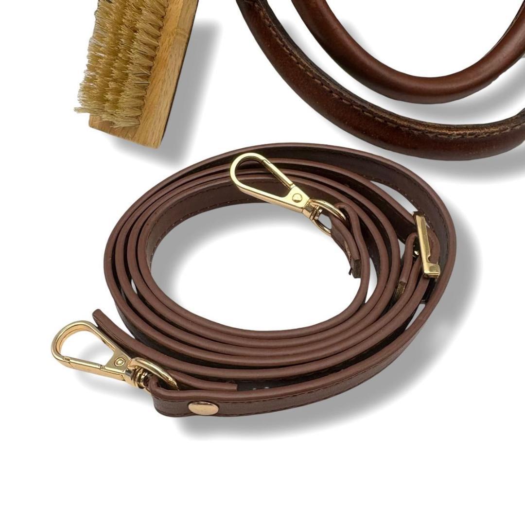 ポロラルフローレン ミニボストンバッグ 2way PVC 千鳥格子柄　ブラウン