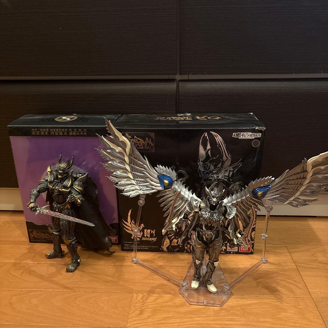 魂ウェブ　牙狼フィギュア　銀牙騎士ゼロ　暗黒騎士キバ　箱あり　最終値下げ
