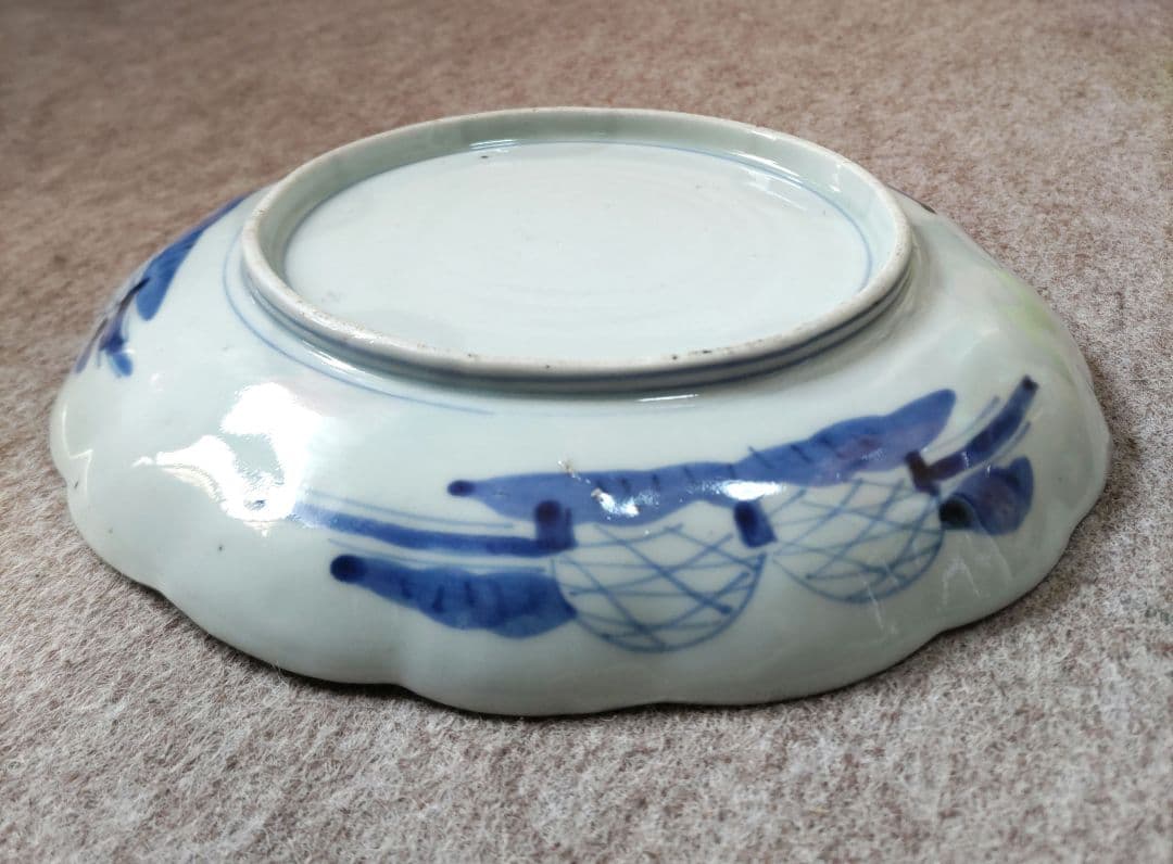 古伊万里　草花図　皿　D536