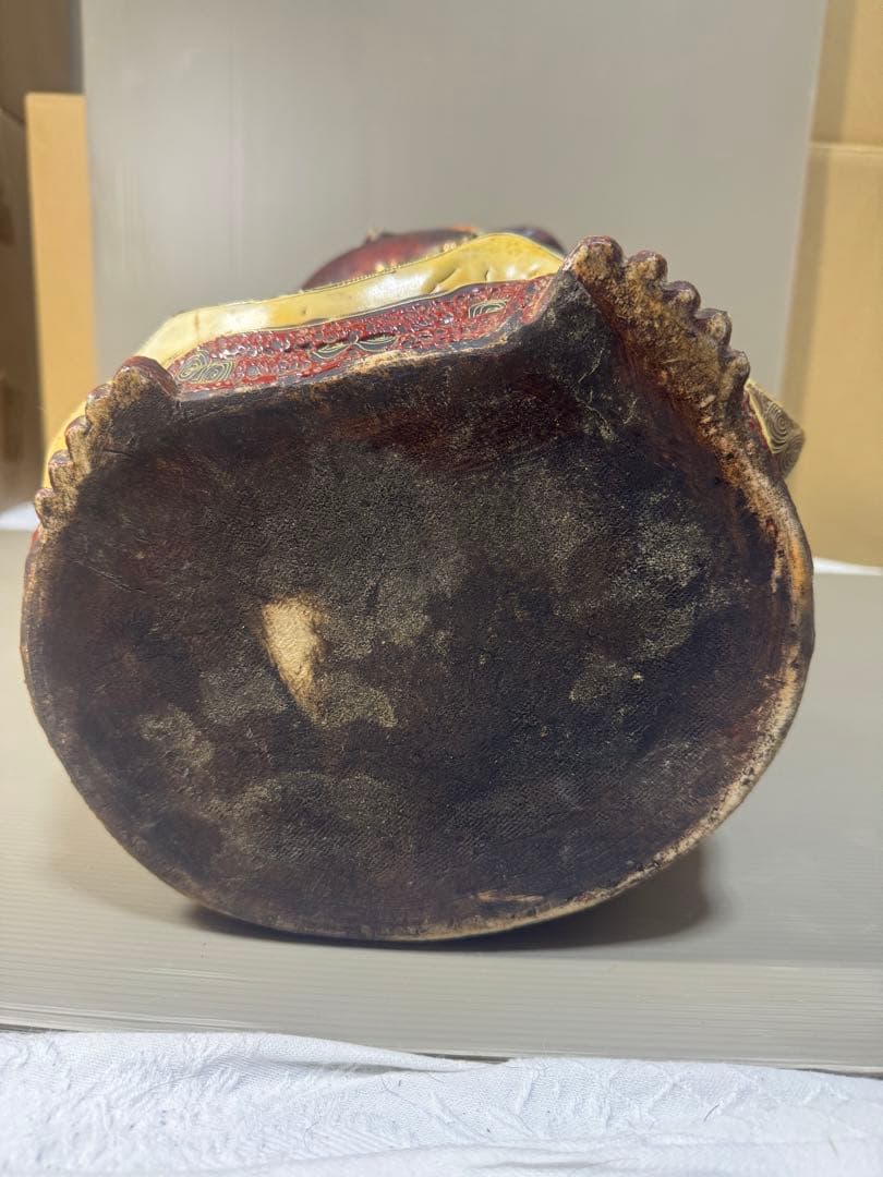 2306 九谷焼　布袋　縁起物 七福神 置物 特大　高60cm  神仏物 時代物