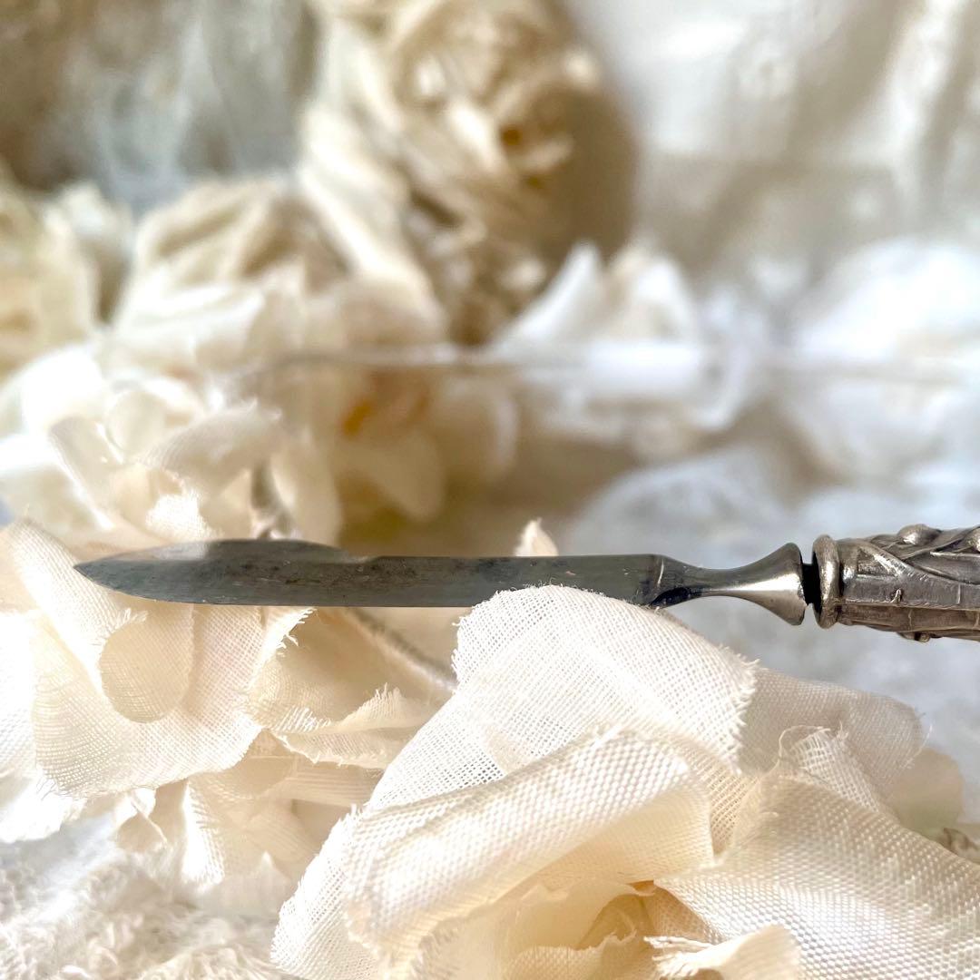 すずらんレリーフ　スクレーパー&レターオープナー　ミュゲ　フランスアンティーク