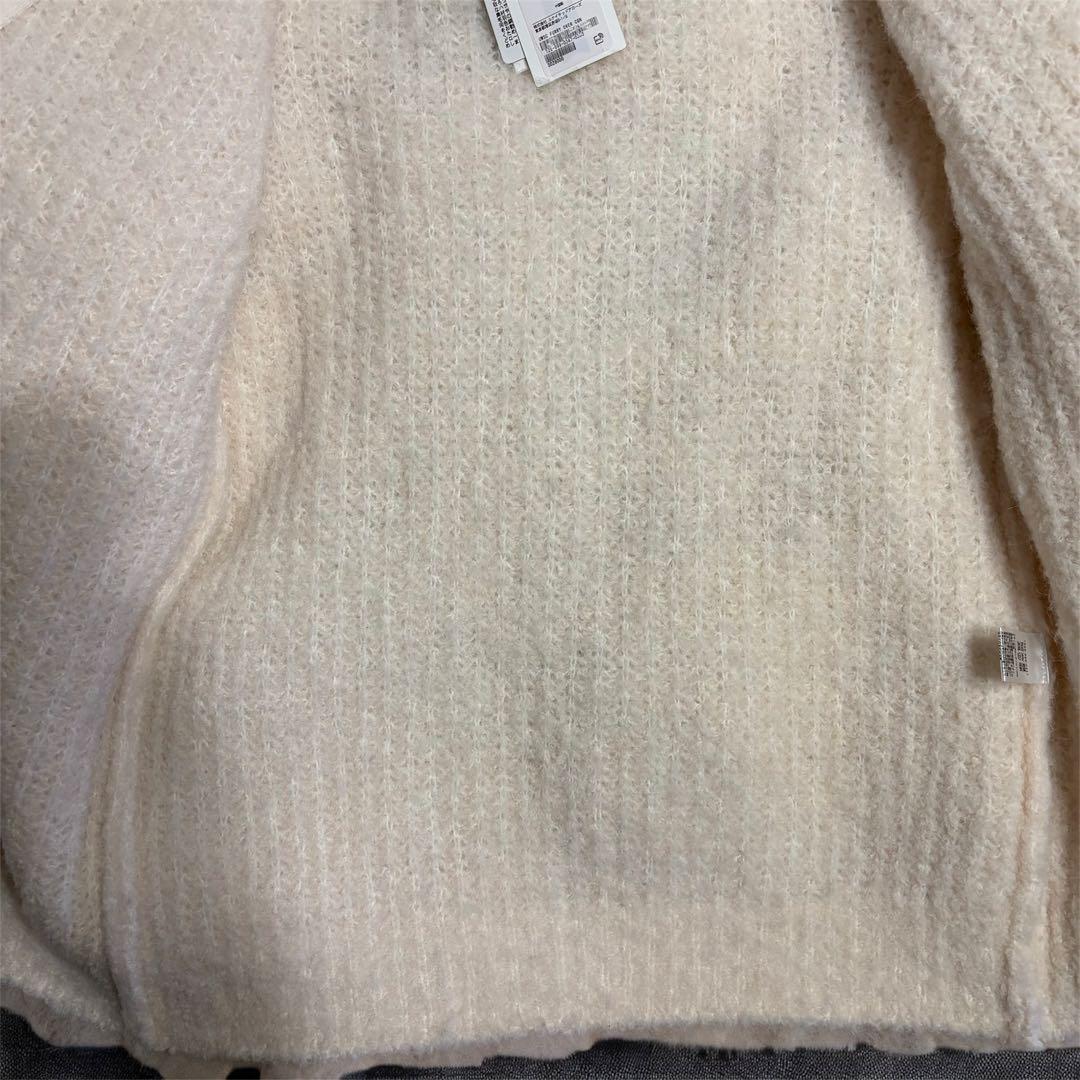 タグ付き新品✨ユナイテッドアローズ　ファーリーオーバーカーディガン シャギー　白