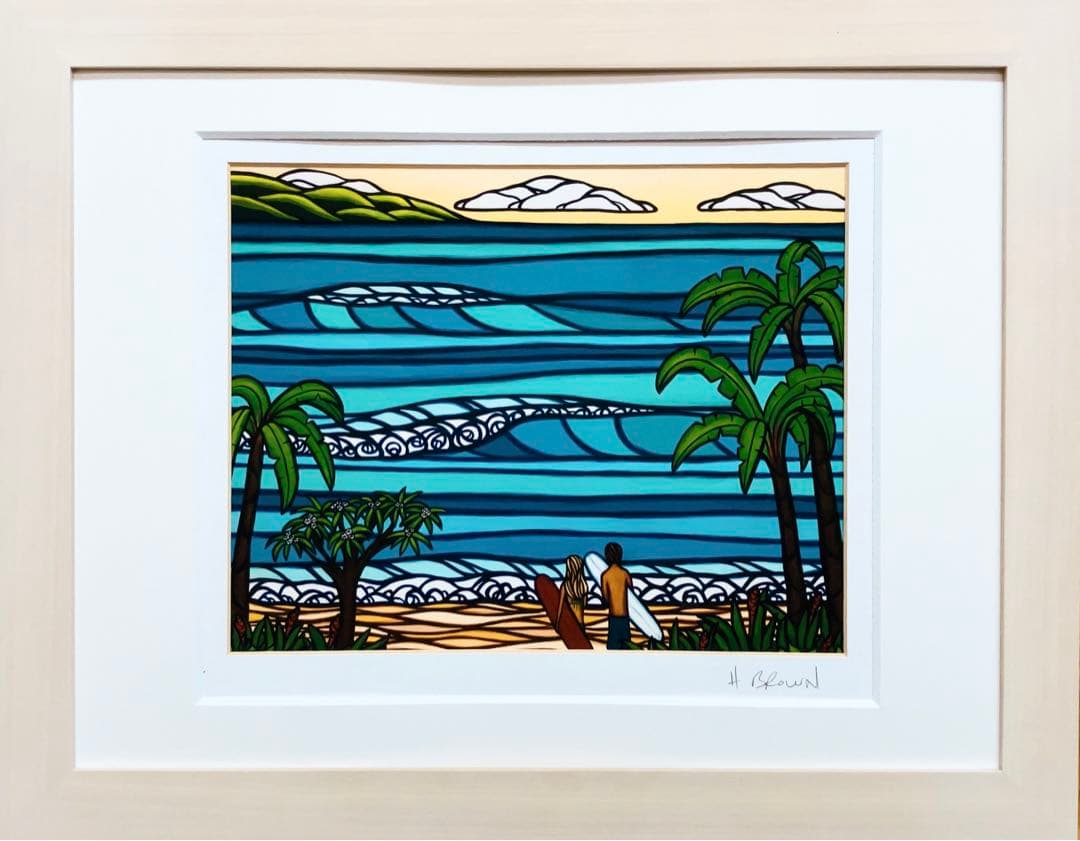 大人気作家 ヘザーブラウン(HEATHER BROWN) 絵画 サーフィン #2