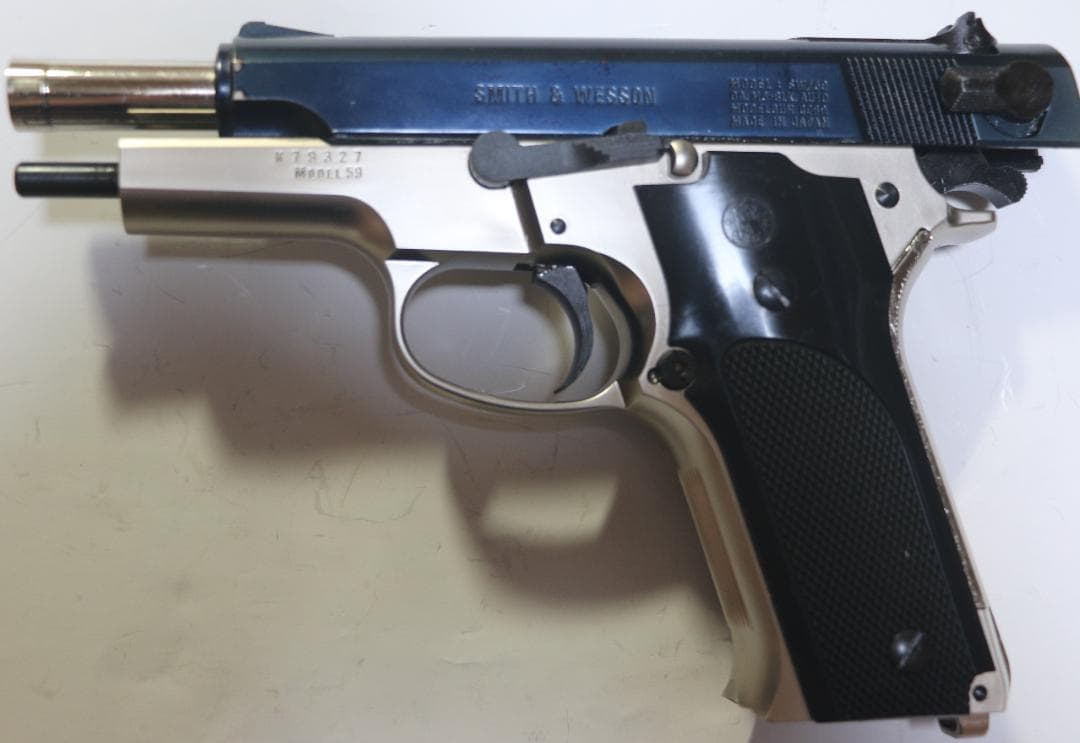 超希少ＭＧＣ製ABS樹脂モデルガン Ｓ＆Ｗ Ｍ５９フレームシルバー　ＳＰＧ合法品