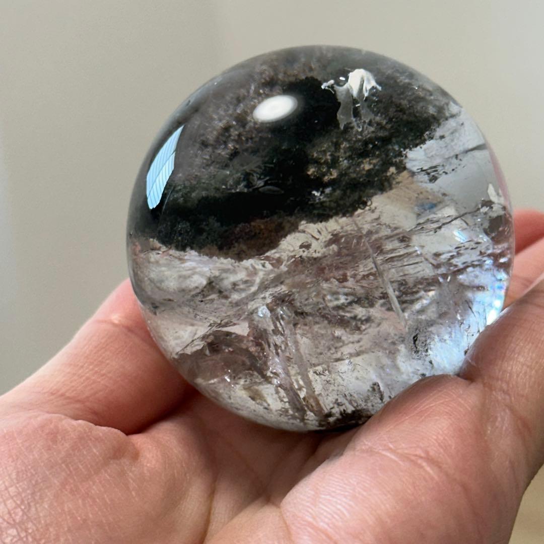 激安SALE【高品質】 約5.3cmガーデンクォーツスフィア 天然石 浄化