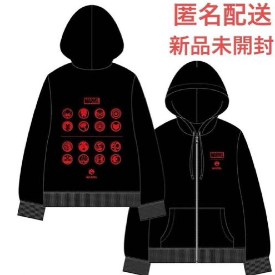 MARVEL × MAZZEL コラボ ジップパーカー 黒 L ☆ 匿名配送