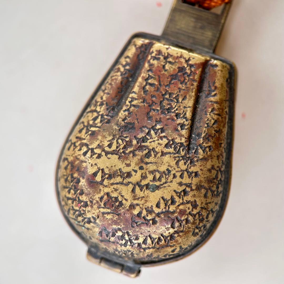 印籠 木製 金属製 銀色彫刻