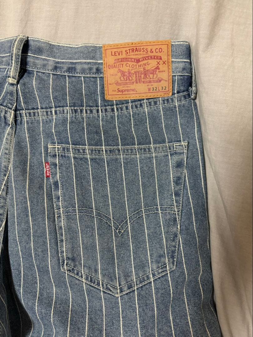 パンツ 18ss Supreme Levi's Pinstripe 550 Jeans