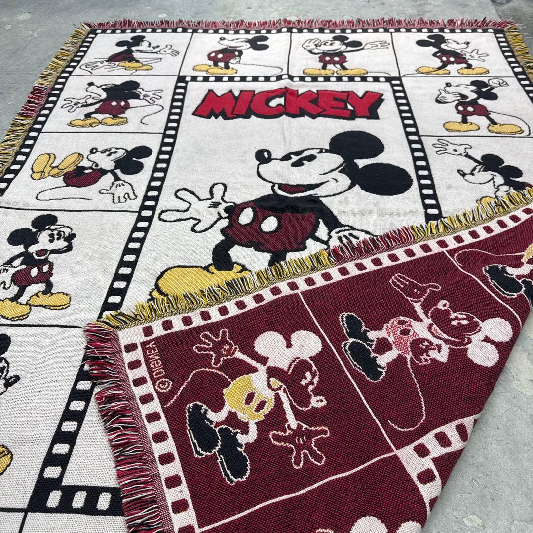 ディズニー　ミッキーマウス　マルチカバー　ソファカバー　ラグ　174x128