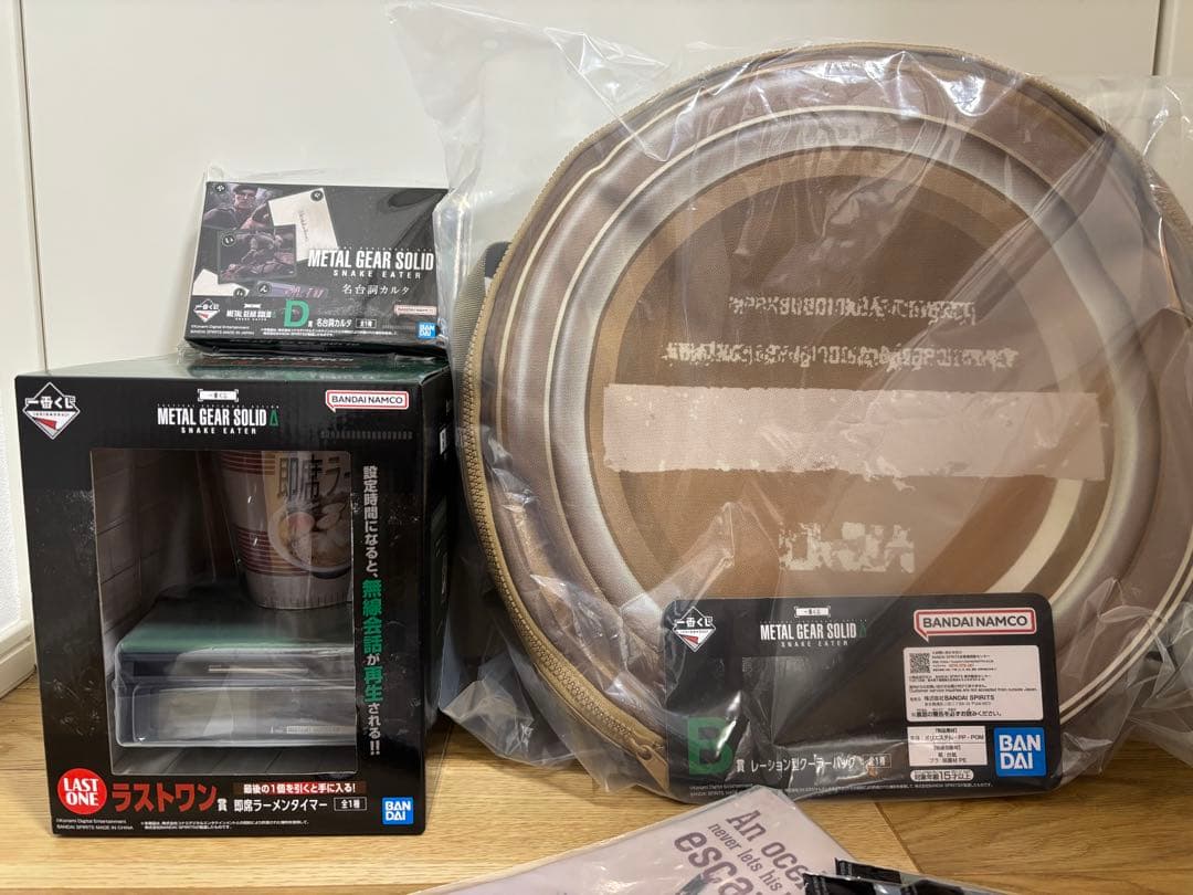 メタルギア　一番くじ　ラストワン　ラーメンタイマー　クーラーバッグ　名台詞カルタ
