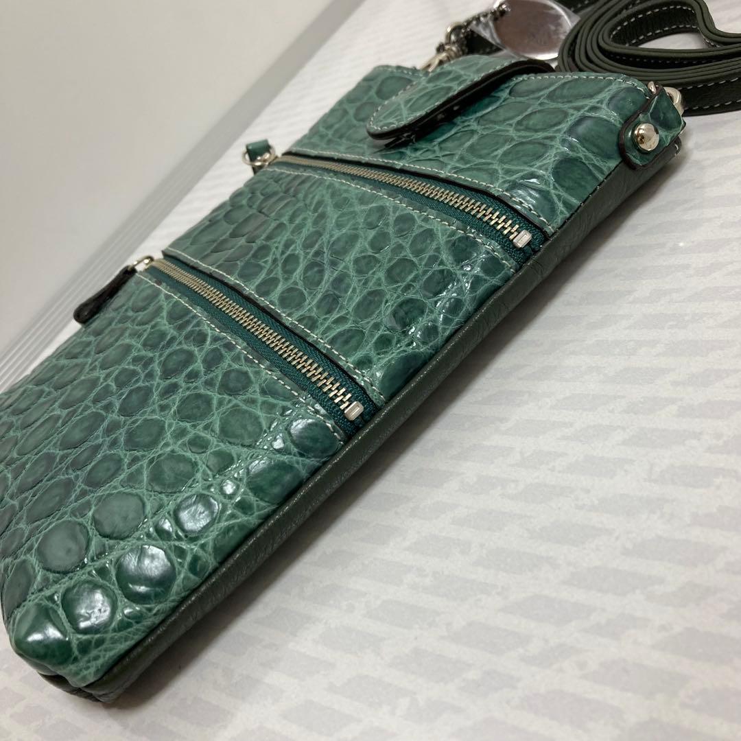 極美品　JRA クロコダイル　スマホショルダー　 サコッシュ　エキゾチック