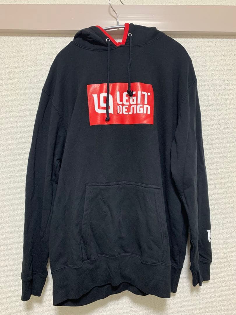 LEGIT DESIGN パーカー　黒サイズXL（メンズ）