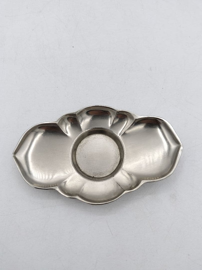 c809 煎茶 茶托 剣木瓜型 五客　乾茂號造印あり　茶道具 古物