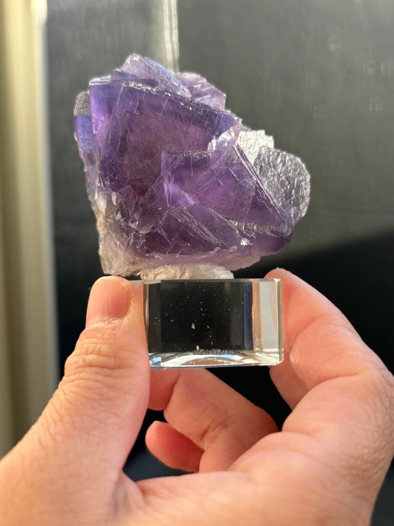 ウ*ん様 パキスタン産　バイカラー　フローライト　パープル　ブルー　原石　鉱物標