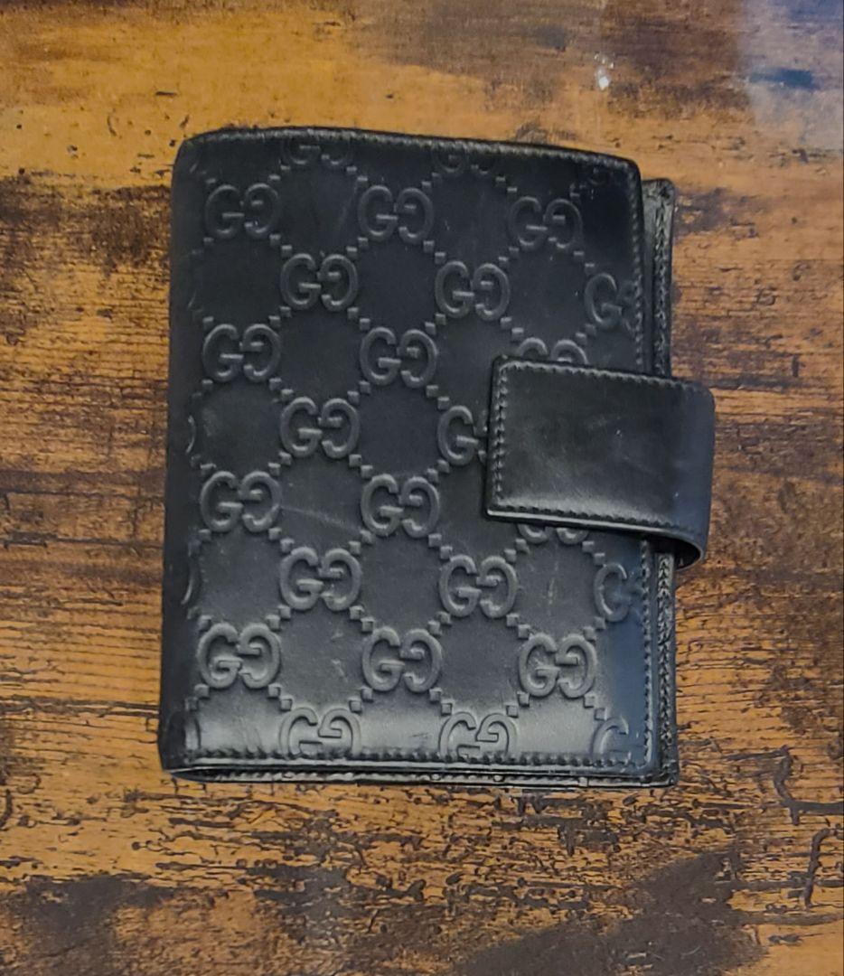 GUCCI グッチ 手帳 カバー ケース レザー BLACK