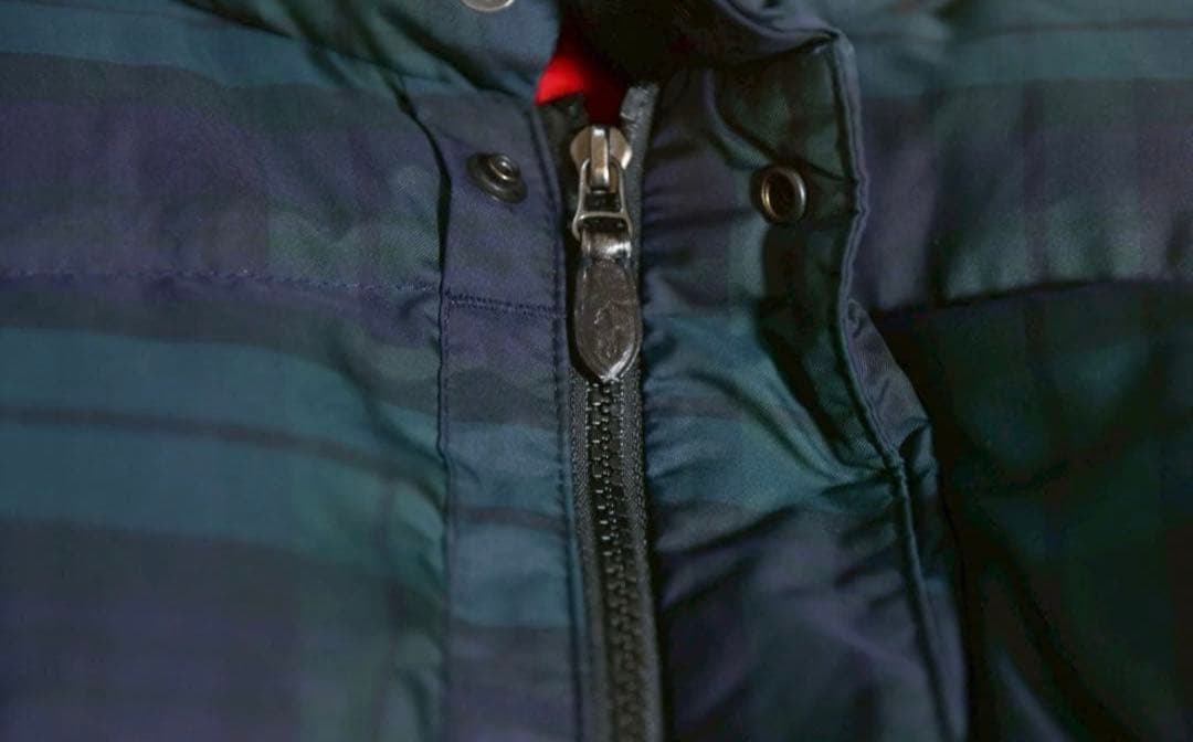 B*V様 90s ラルフローレン ダウン XL ブラックウォッチ 幅広 短丈 チ