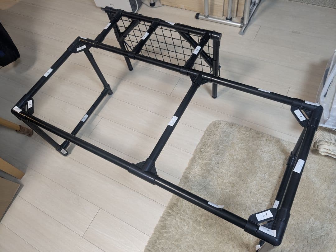 SUV車用車中泊対応イレクターパイプテーブルフレームのみ （SKフォレスター）