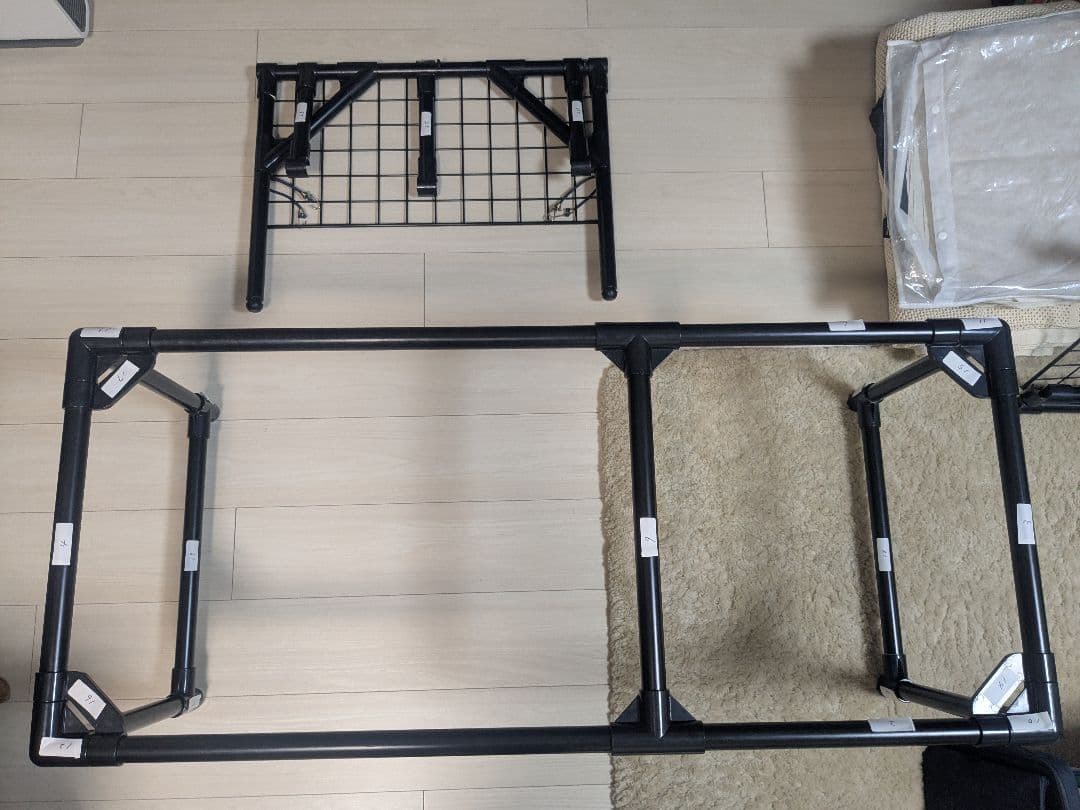 SUV車用車中泊対応イレクターパイプテーブルフレームのみ （SKフォレスター）