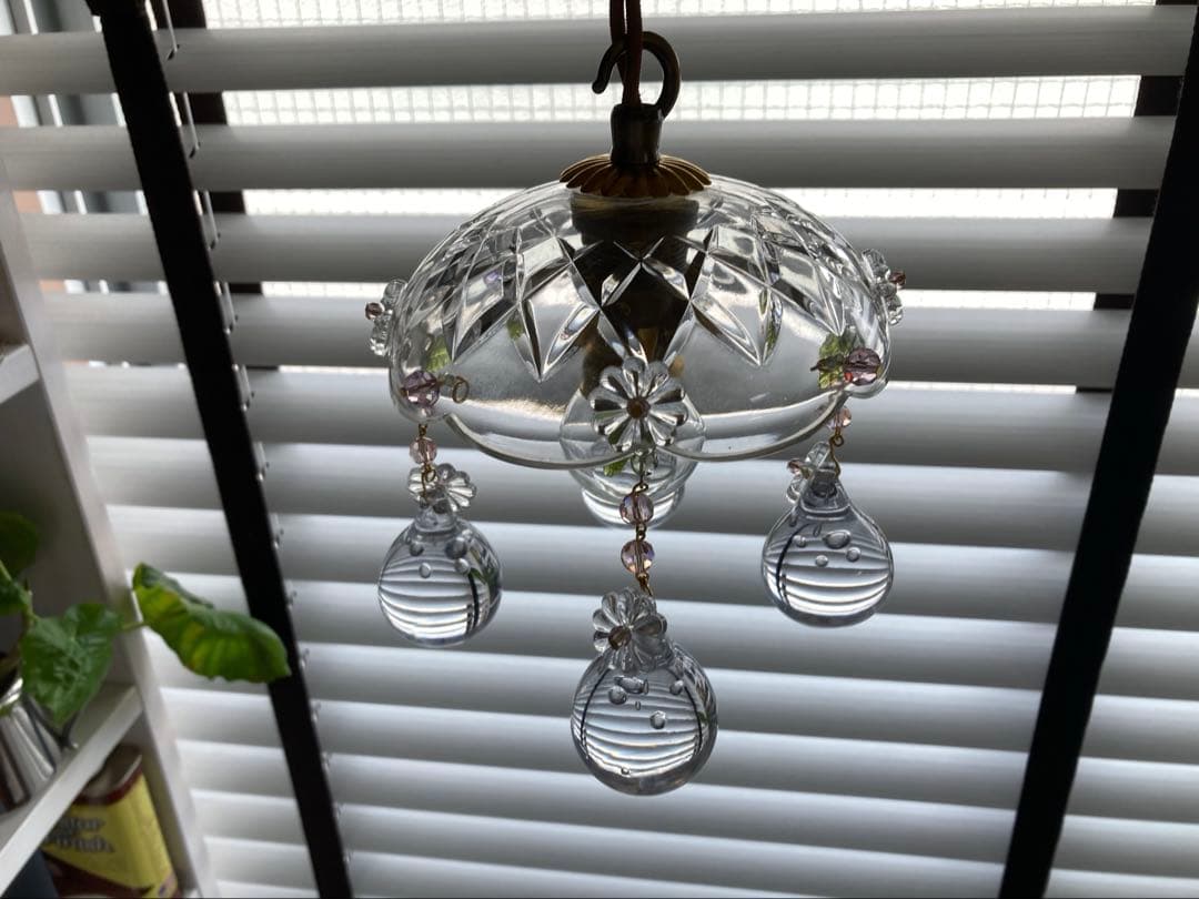 ミニシャンデリア（雫）1920年　フランス　アンティーク　ランプシェード