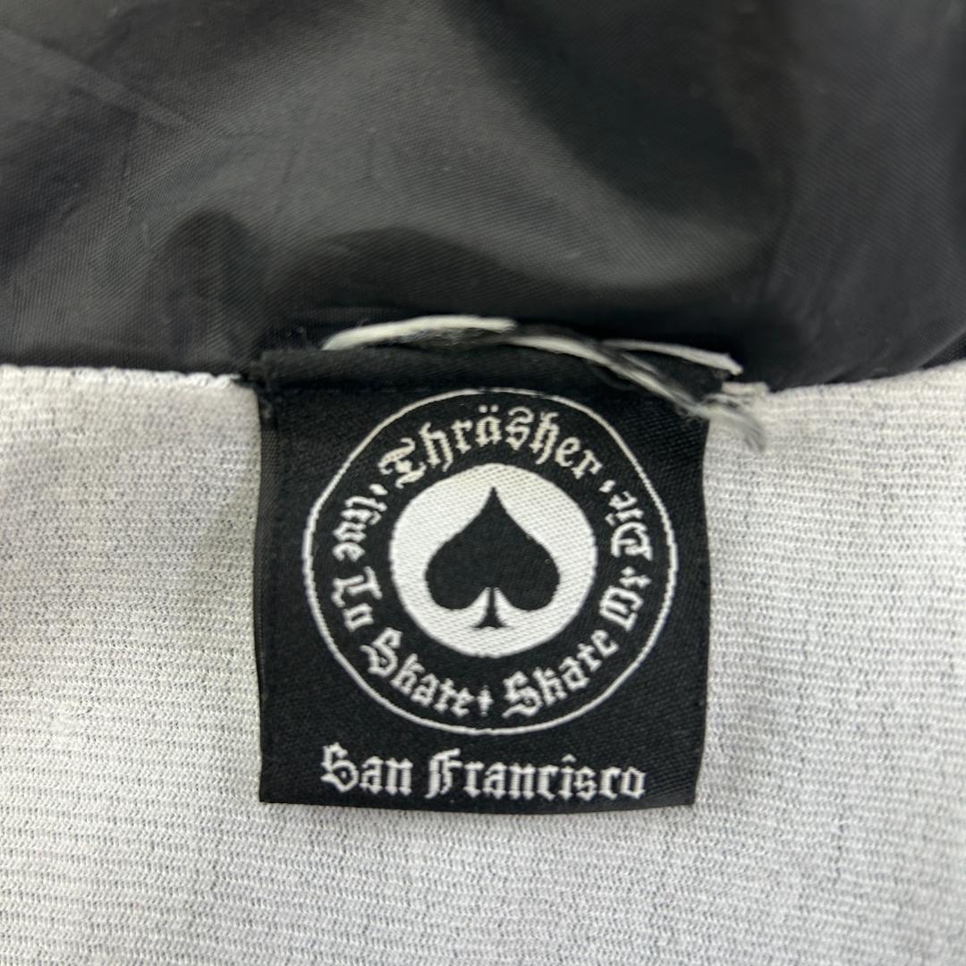 キ*い様 USA製　THRASHER　五芒星　長袖　コーチジャケット　古着　ブラ