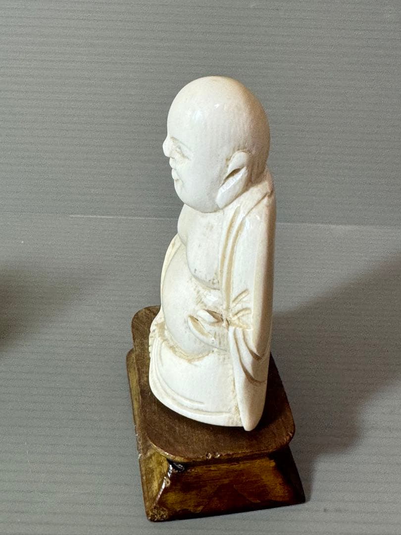 2733 根付　置物　2客　骨董品　古美術　布袋　仏像 七福神