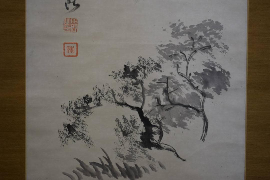 模写/田中柏陰/帰帆画賛/布袋屋掛軸HE-404