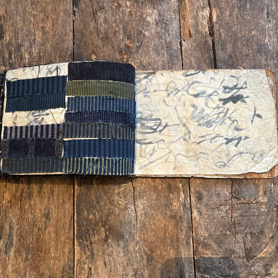 SALE⏬希少◆縞帳　古布　縞　襤褸