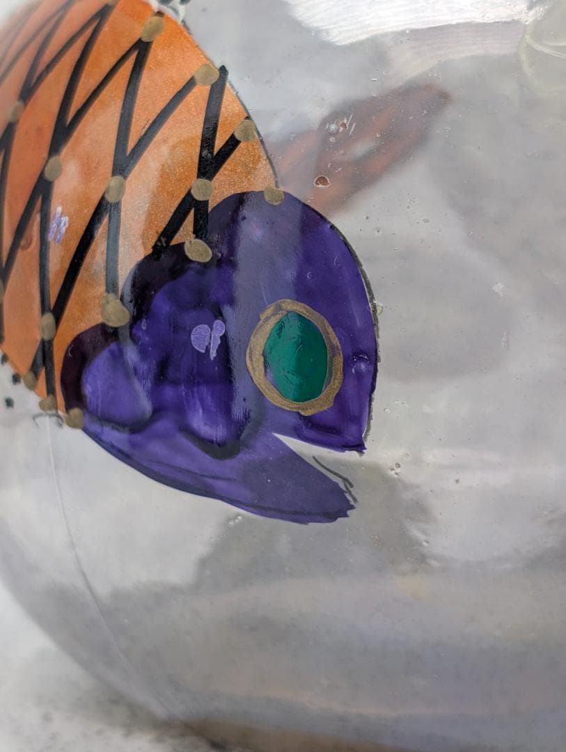 MURANO ムラーノガラス イタリア製 エナメル彩 ガラス デキャンタ 珍品