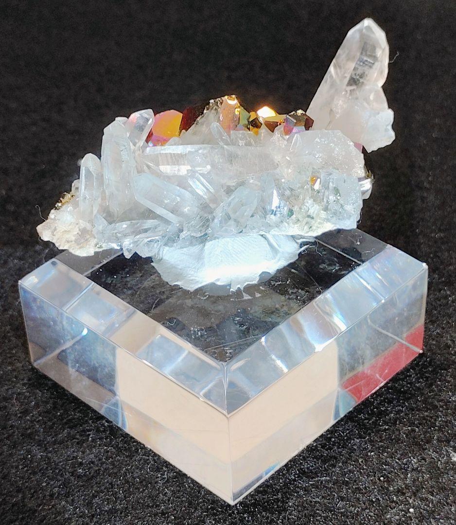 h*g様 【コレクター向】レインボーパイライト 水晶クラスター 共生 インドネシ