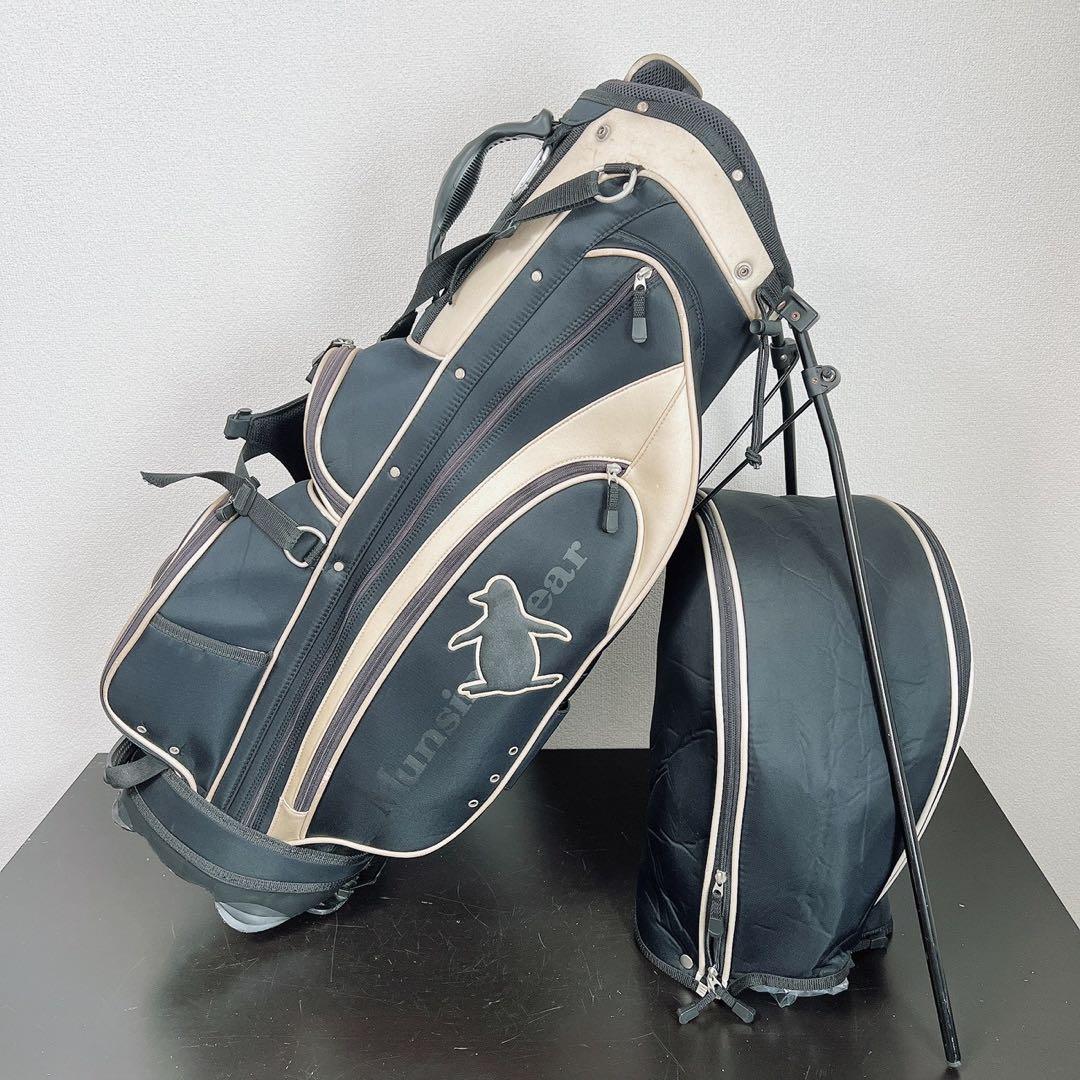 マンシングウェア スタンドキャディバッグ 8分割 9型相当 フード付ペンギンロゴ