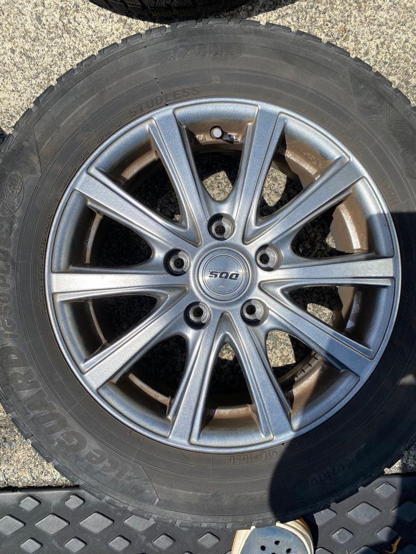 週末限定　冬備え15インチ シルバー 5スポークホイールセット