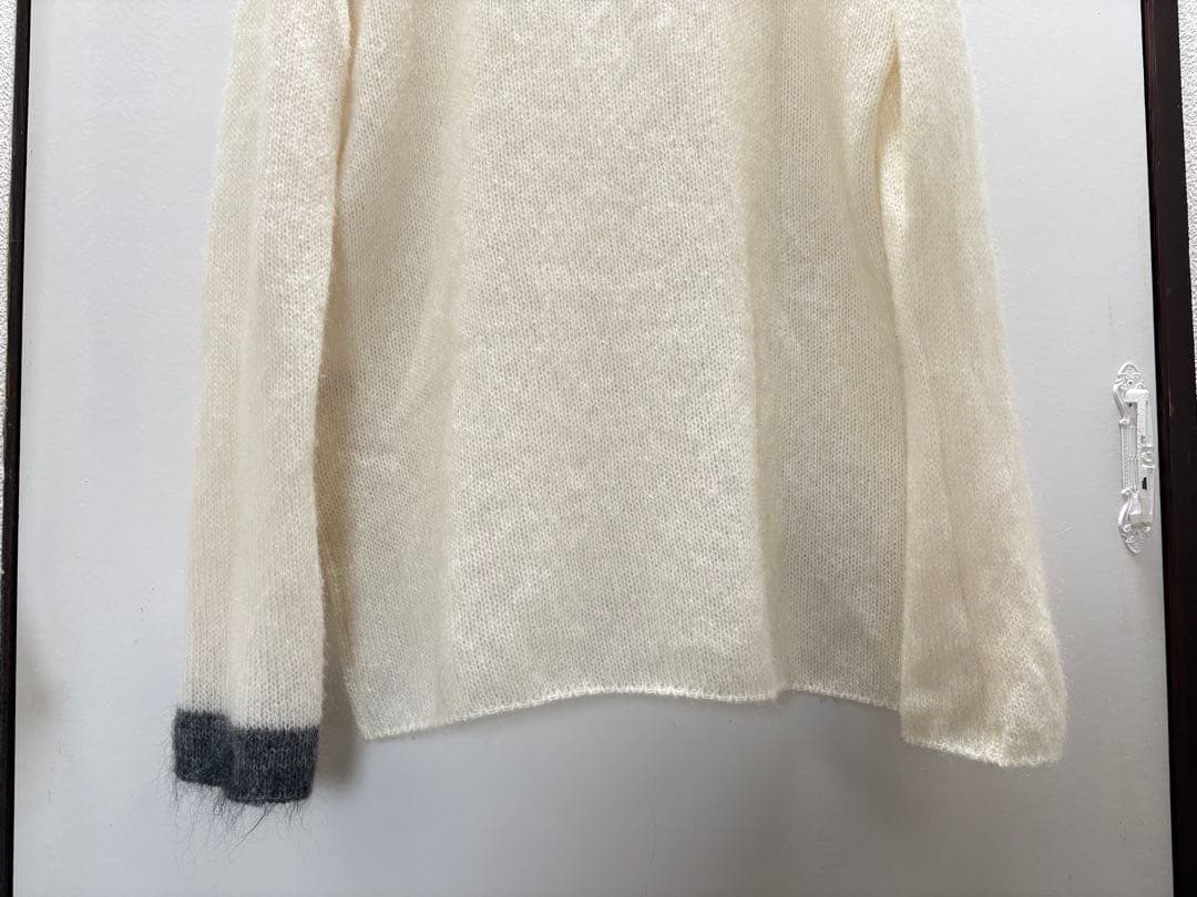 RUDE GALLERY モヘア　タートルネック　ニット　白　グレー　ウール