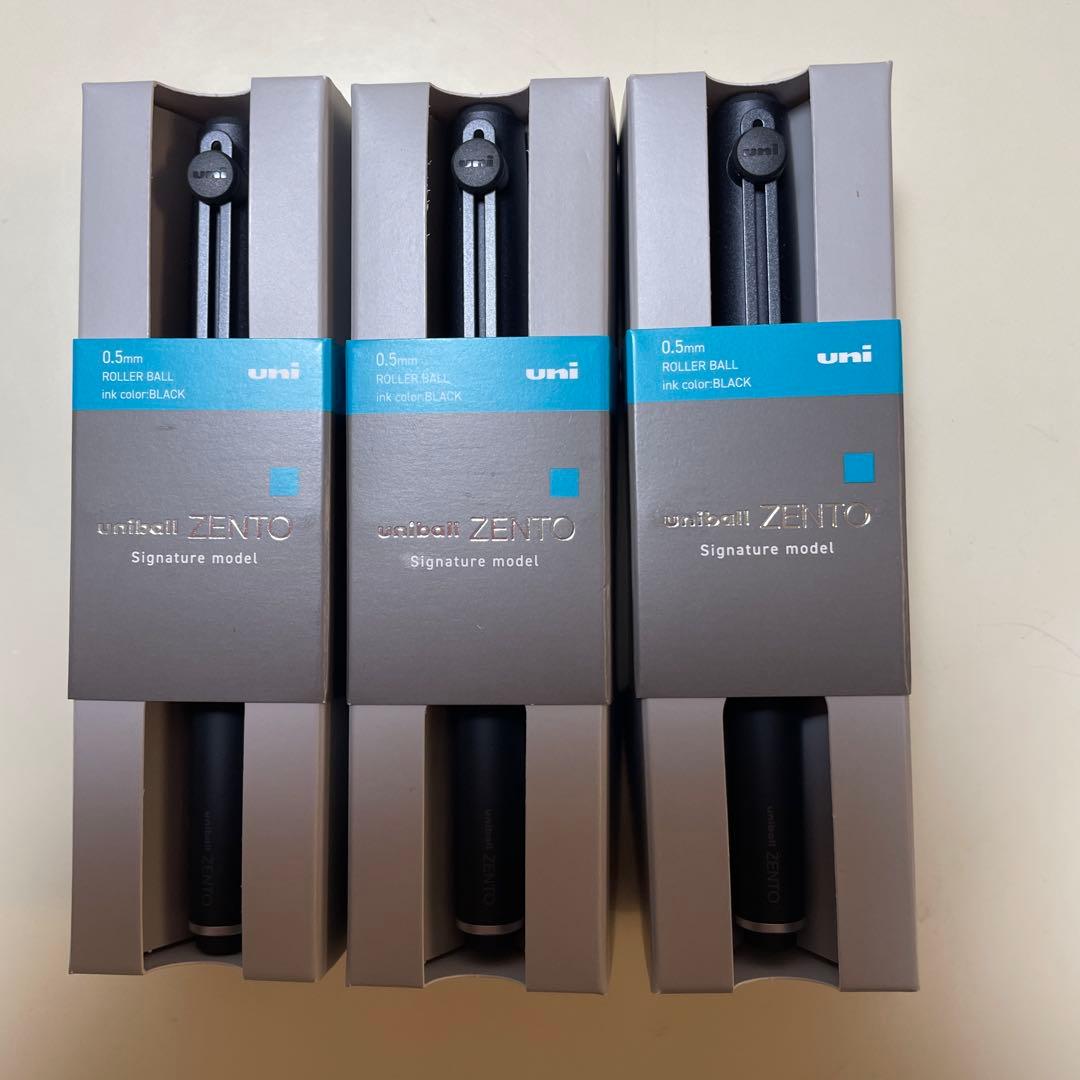ユニボールゼント uniball ZENTO シグニチャーモデル ブラック3本