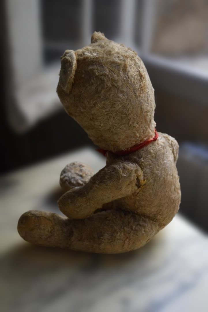 フランスアンティーク たくさん可愛がられたテディベア 熊ぬいぐるみ