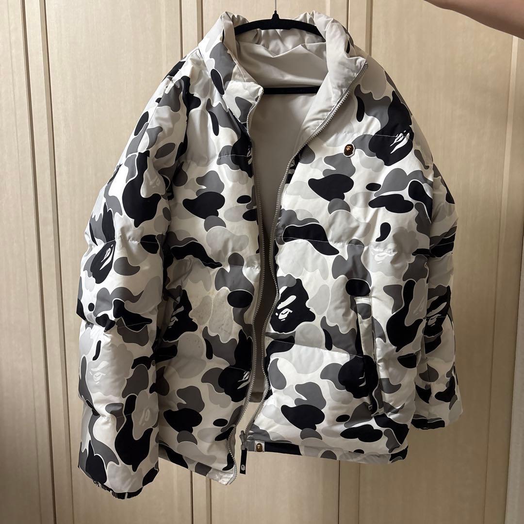 BAPEカモフラージュリバーシブルダウンジャケット