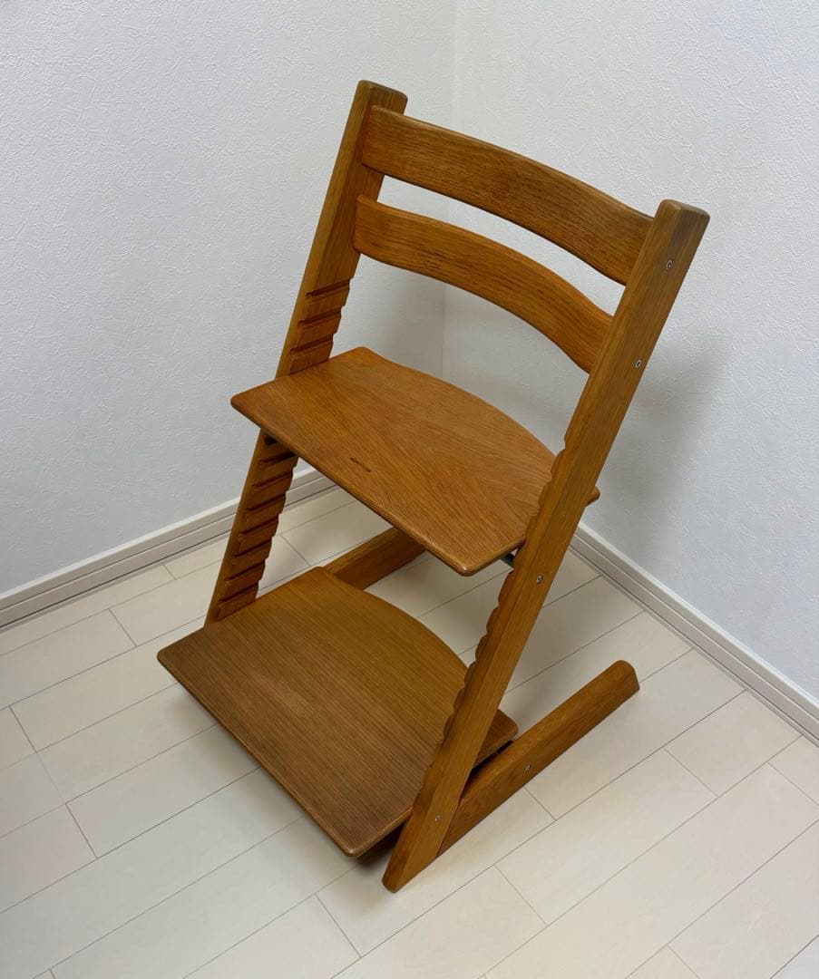 木製ハイチェア 調整可能 ナチュラルウッド