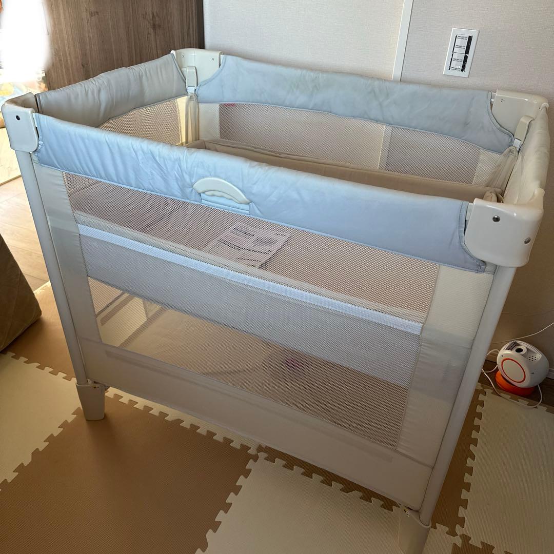 ココネルエアー　ホワイトグレー　ベビーベッド