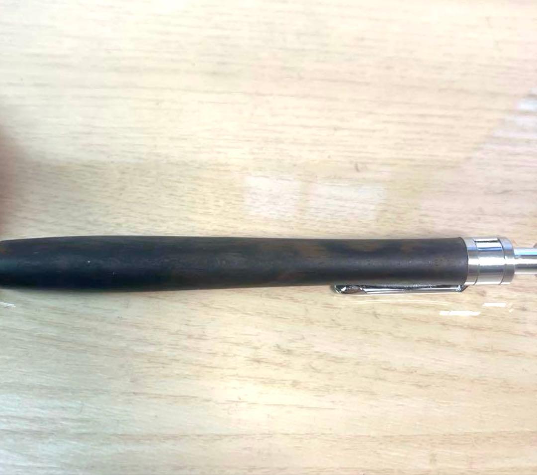 【値下げ交渉可】工房楔　黒柿孔雀杢　0.5mmシャーペン