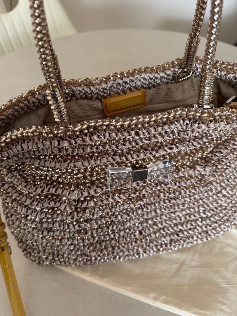 ANTEPRIMA ワイヤーバッグ イエローゴールド系