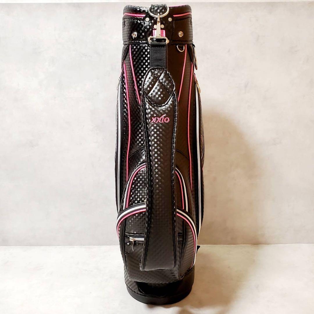 【極美品】ゼクシオ レディース キャディバッグ ゴルフバッグ ピンク×ブラック