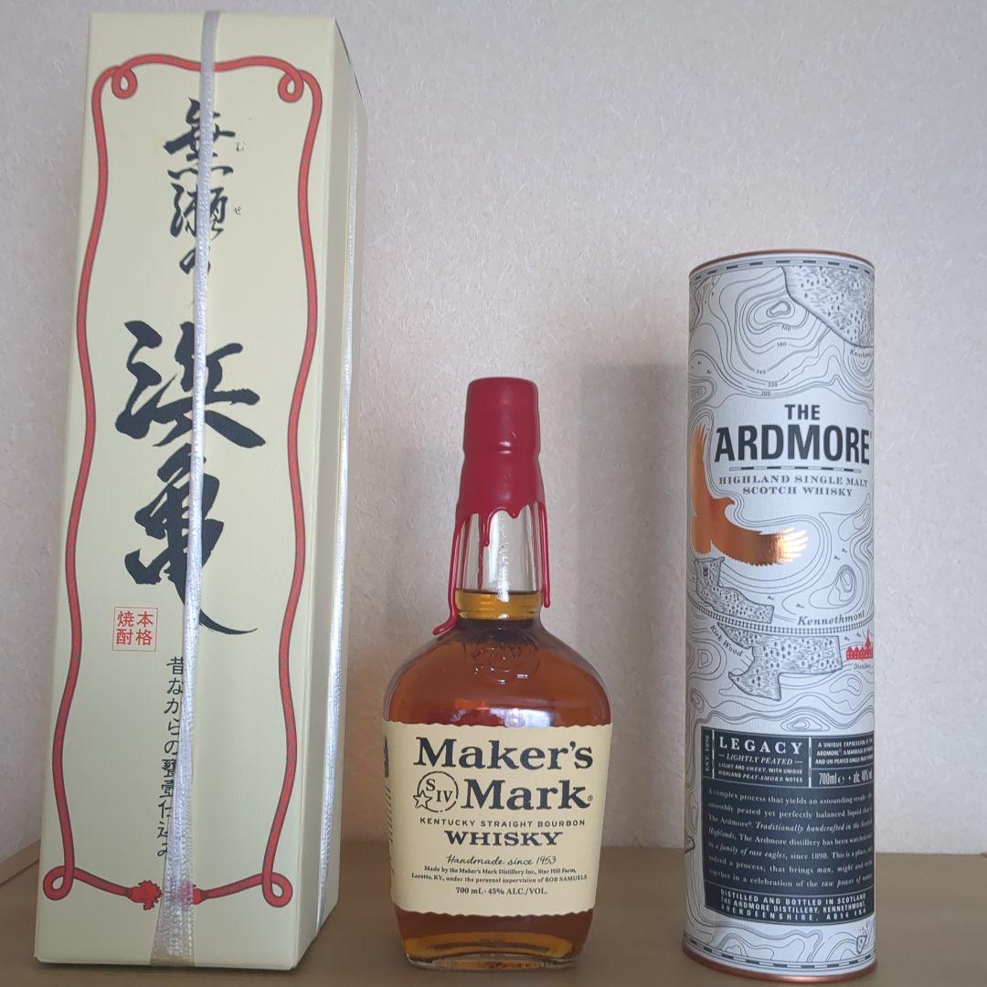 k*o様 未開封お酒3種、無瀬の浜亀、THE ARDMORE、Maker's M