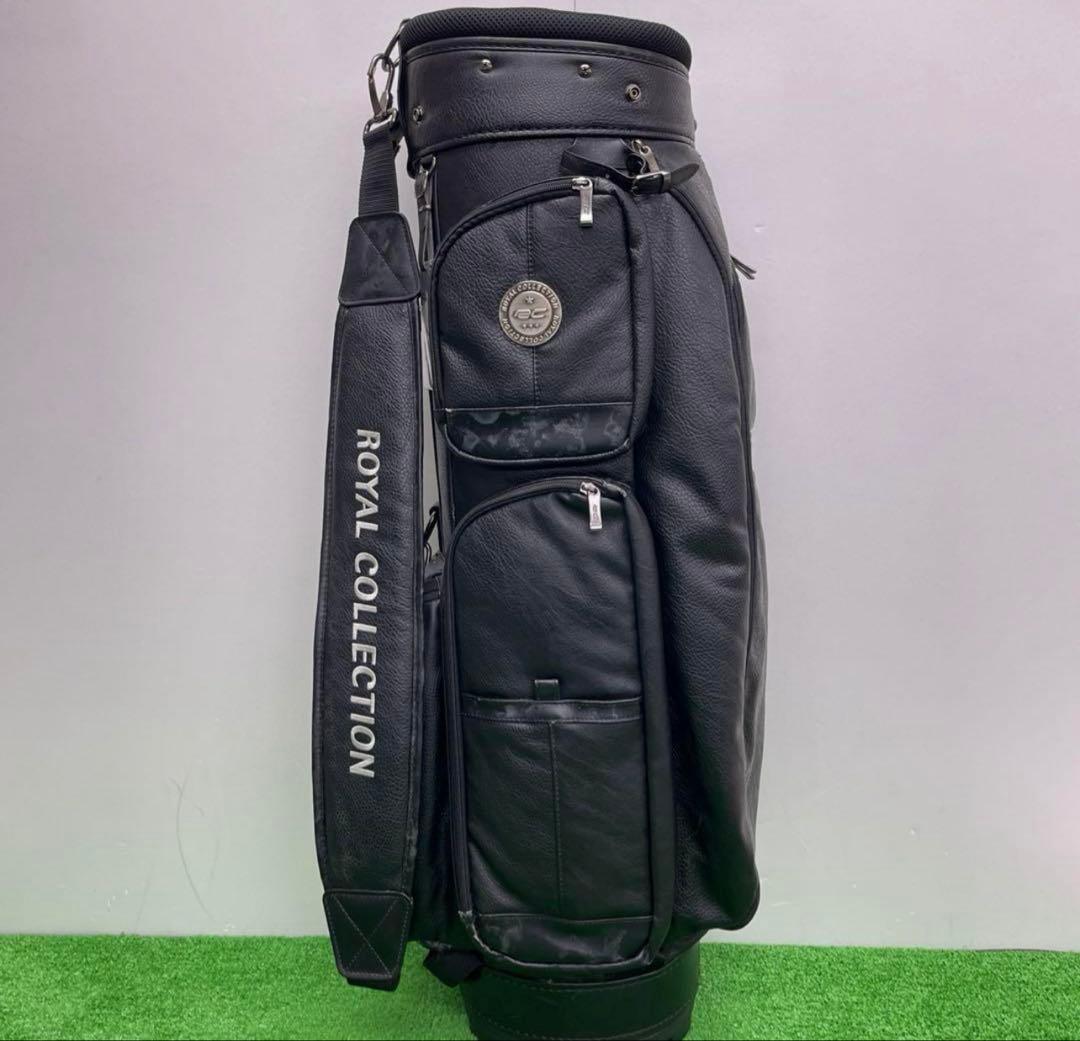 ロイヤルコレクション キャディバッグ　ゴルフバッグ8.5インチ　黒　ブラック