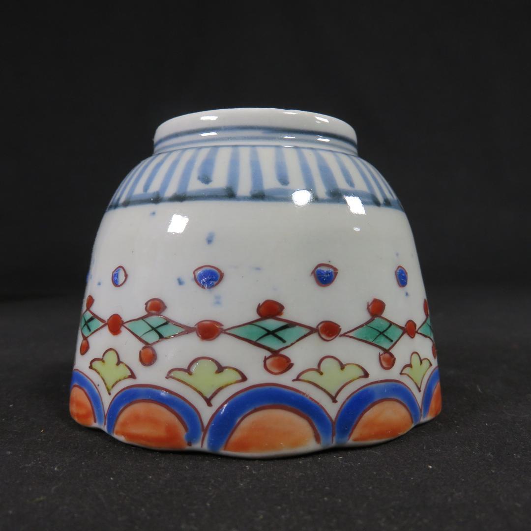 蕎麦猪口 5ケ 向付 成化年製 古伊万里 色絵 木箱つき