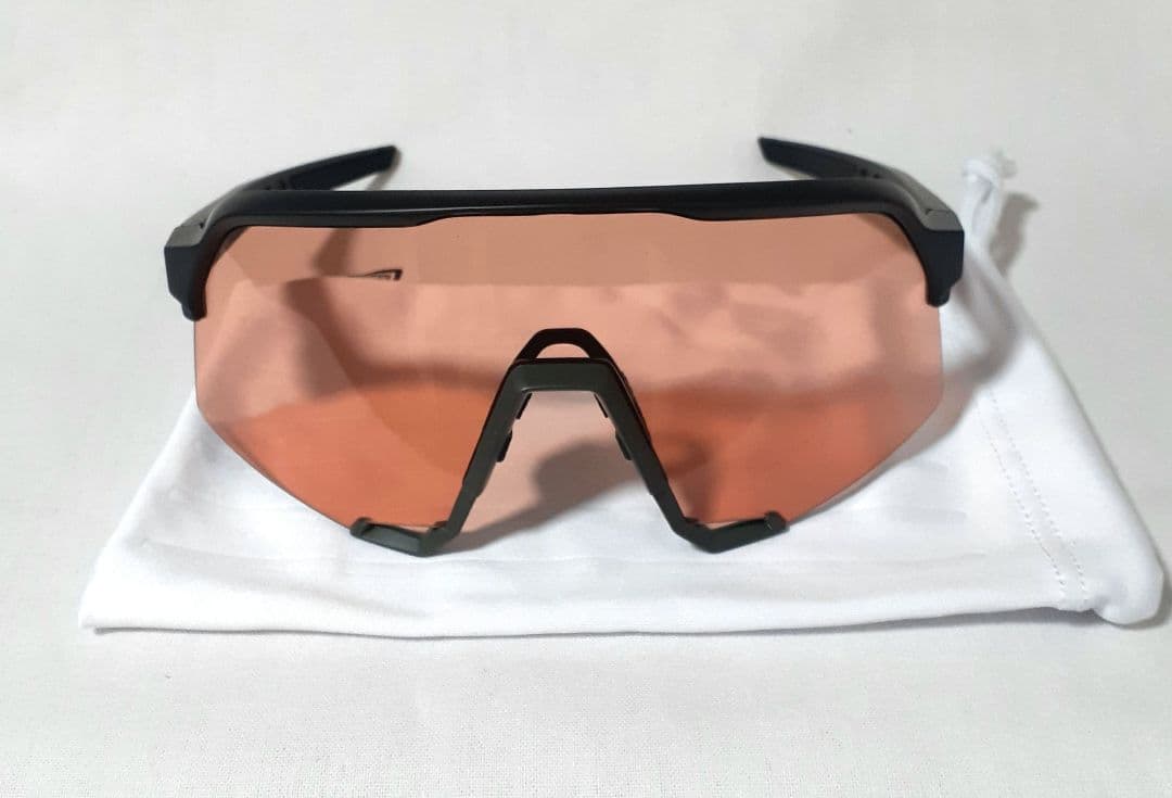 100% S3 カスタム ブラック x コーラル ワンハンドレッド サングラス