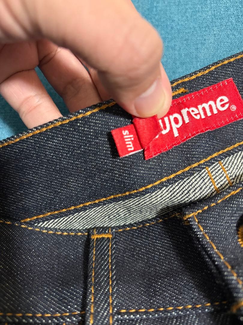 廃盤 Supreme Rigid Slim Selvedge Jean 32
