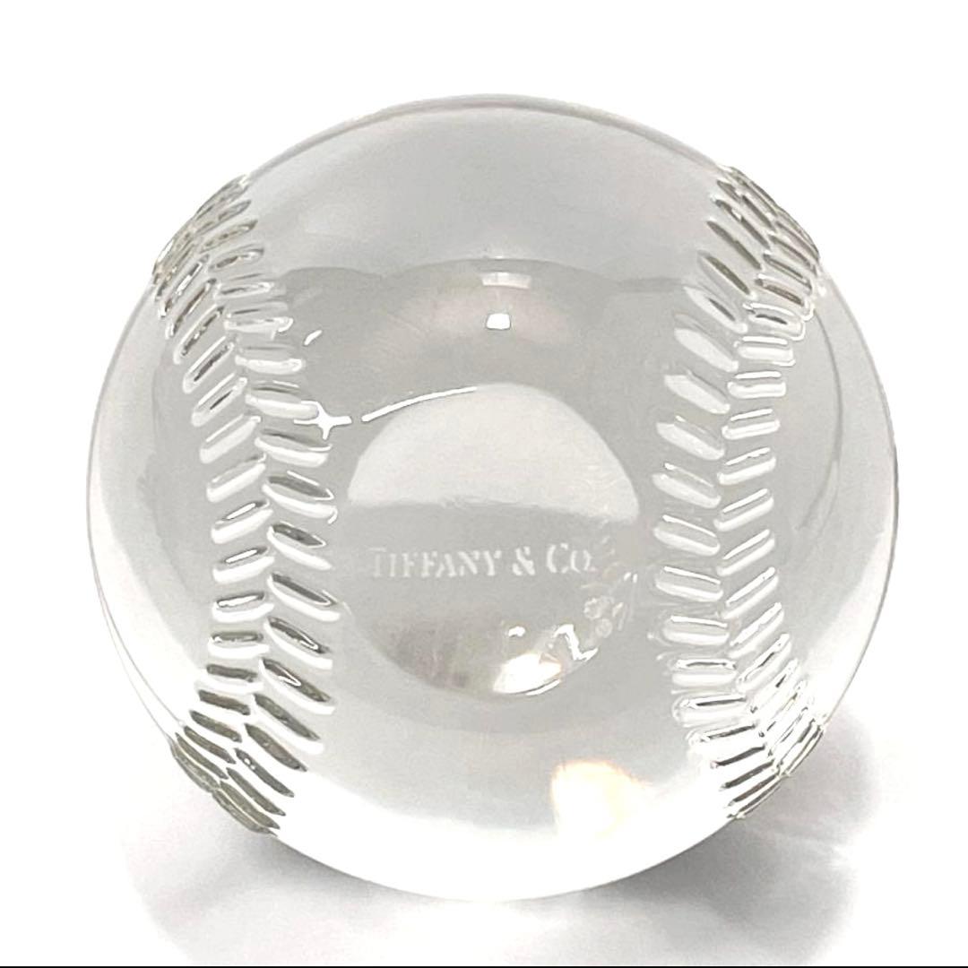 ♡超希少♡ティファニー　ペーパーウエイト　クリスタル　野球ボール　極美品