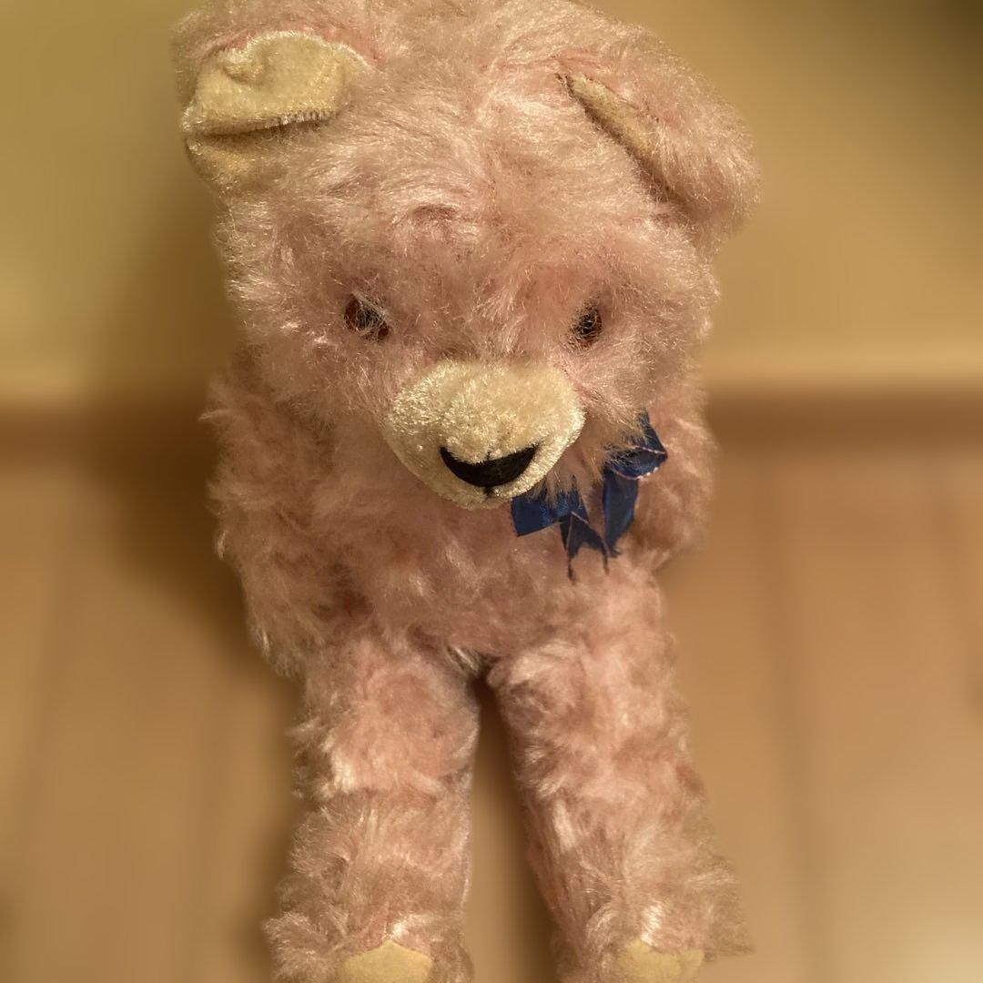 アンティークピンクのテディベア