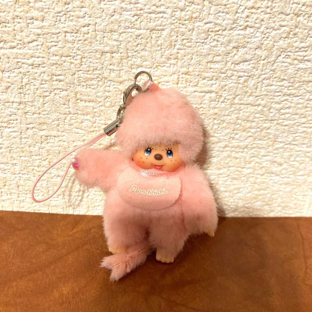 レア モンチッチ ピンク レトロ ぬいぐるみ ストラップ マスコット